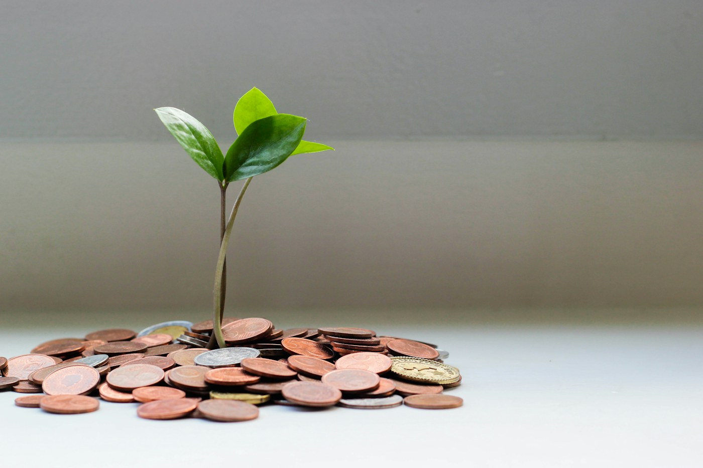 A small savings jar and cash set aside for a goal