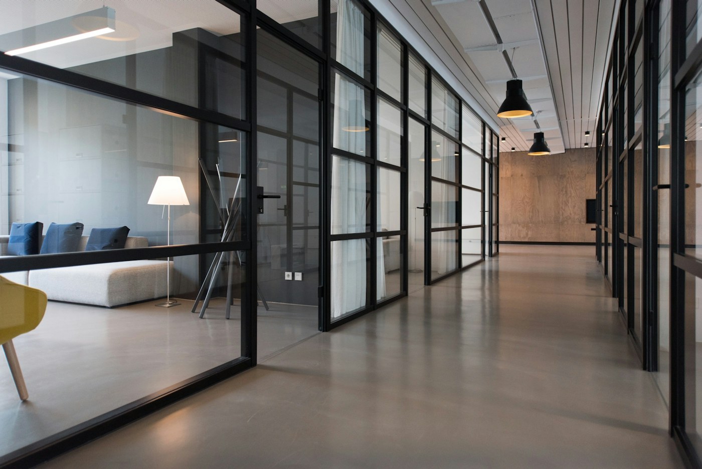 A bright independent-work office desk